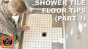 How to Tile a Shower Floor (Part 1: Layout for 2x2 Tiles)