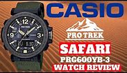 CASIO PROTREK SAFARI MEN'S WATCH REVIEW MODEL: PRG600YB-3 (Full Review)