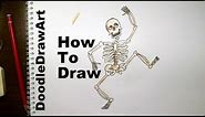 How to Draw a Skeleton - Step by Step drawing tutorial