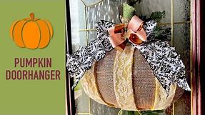 Pumpkin Door Hanger | Dazzling Fall Door Decor