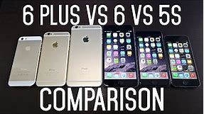 iPhone 6 VS iPhone 6 Plus VS iPhone 5S Comparison