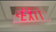 Mysterious Double Sided Transparent EXIT Sign