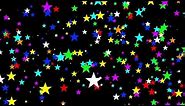 Colorful Stars Particles Motion Background Free Video