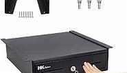 HK SYSTEMS 13" Heavy Duty Black "Push" Open Cash Drawer, 4B5C with Under Counter Mounting Metal bracket