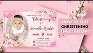 HOW TO MAKE INVITATION CARD FOR CHRISTENING | VIDEO TUTORIAL
