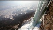 Extreme ice climbing - Cascade de l'Oule, France (V+, 5+)