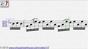 Johann Sebastian Bach's, Prelude from Suite 1, Viola and Piano sheet music - Video Score