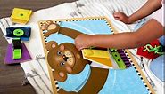 Melissa & Doug Basic Skills Puzzle Board - Wooden Educational Toy - Learn To Button Busy Board, Activity Board For Fine Motor Skills, Developmental Toy For Toddlers Ages 3+