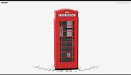 Phone Booth London Style 3D model by Hum3D.com