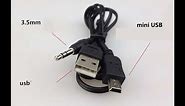 usb Mini To Aux Stereo 3.5mm jack Make Own Cable at home