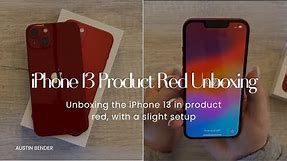 iPhone 13 (Product Red) Unboxing & Slight Setup