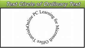 Text in a Circle - Microsoft Word - PowerPoint - Excel