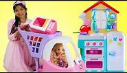 Emma Pretend Play with Baby Rapunzel Doll & Sings Johny Johny Yes Papa Song