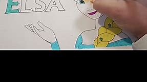 Elsa | Frozen | Principesse Disney | come colorare | come disegnare | colora | disegna #shorts