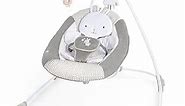 Ingenuity InLighten 6-Speed Foldable Baby Swing with Light Up Mobile, Swivel Infant Seat and Nature Sounds, 0-9 Months Up to 20 lbs (Twinkle Tails Bunny)