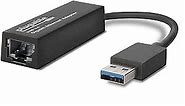 Plugable USB to Ethernet Adapter, USB 3.0 to Gigabit Ethernet, Supports Windows 11, 10, 8.1, 7, XP, Linux, Chrome OS