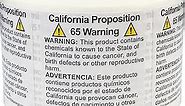 California Proposition 65 Warning Labels Short Form 1 1/2 x 1 1/2 Inch Square 500 Adhesive Stickers