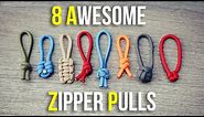 8 Awesome Paracord Zipper Pulls | Easy Zipper Pull Ideas