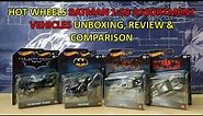 Hot Wheels Batman 1:50 Assortment Vehicles Unboxing, Review & Comparison