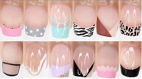 50+ EASY NAIL IDEAS | 50 different ways to do a French Manicure at home |HUGE nail art compilation