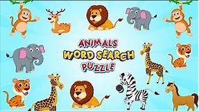 Animals Word Search Games for Kids | Find Hidden Animal Names
