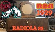 1929 RCA Radiola 33 AM Medium Wave Console Radio Speaker Fix And Antenna Inhancement