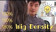 Wig density 130 vs 150 vs 180% meaning explained, How does 130% density Wig look like?