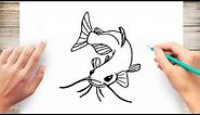 How to Draw CatFish Step by Step for Kids