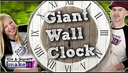 How to Make A Giant Rustic Wall Clock