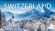 Switzerland Winter 8K Video Ultra HD - Best Places with Relaxing Music 8K TV - Scennic Relaxation 8K