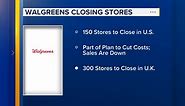 Walgreens is closing 450 locations, including 150 in the US