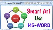 Insert a SmartArt graphic in word | How to use SmartArt in MS Word ?