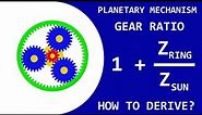 Tutorial: How to Derive the Formula for the Planetary Mechanism Gear Ratio