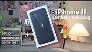 iPhone 11 in 2023📱| Aesthetic unboxing, set-up, camera test 🌷✨️