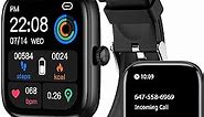 SOUYIE Smart Watch for Men Women, Infrared True Blood Oxygen Monitor, 1.96" HD Smartwatch with Heart Rate, Blood Pressure, Sleep, IP67 Waterproof Fitness Tracker Compatible for Android iPhone Black