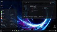 Space blue glass theme for Windows 10