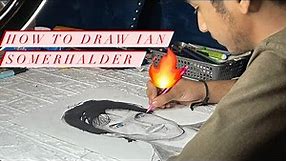 How to draw Ian Somerhalder | Damon Salvatore | Full tutorial 🔥 [ Vampire diaries ]
