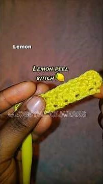 How to Crochet lemon peel stitch #crochetstitch #crochet