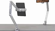 KABCON Tablet Stand,Tablet Holder Mount with Grip Extended Long Arm,Tablet Bed Desk Mount Compatible with iPad Pro Mini Air,Galaxy Tabs,Microsoft Surface Pro Go,Kindle Fire,4-13''Cell Phones & Tablets