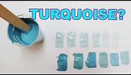 How To Make Turquoise Color Acrylic Paint and Yes You Can Hear A Frog In The Background!