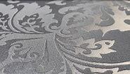 3D Silver Grey Modern Damask Peel and Stick Wallpaper