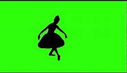 Ballet dancer silhouette green screen effect free