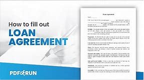 How to Fill Out Loan Agreement Online | PDFRun