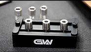 Drilling tuner holes for acoustic/classical guitar made easy - G&W - Tuner Drilling Jig