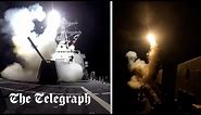 US releases footage of strikes on Houthi cruise missiles