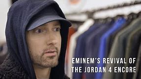 Eminem's Revival of the Jordan 4 Encore. Available Exclusively on StockX.