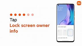 How to set Lock screen owner info