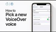 How to choose a new voice for VoiceOver on iPhone and iPad — Apple Support