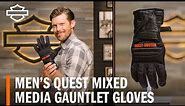 Harley-Davidson Men's Quest Gauntlet Gloves Product Overview
