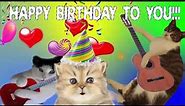 Happy Birthday To You Song by cute singing cats